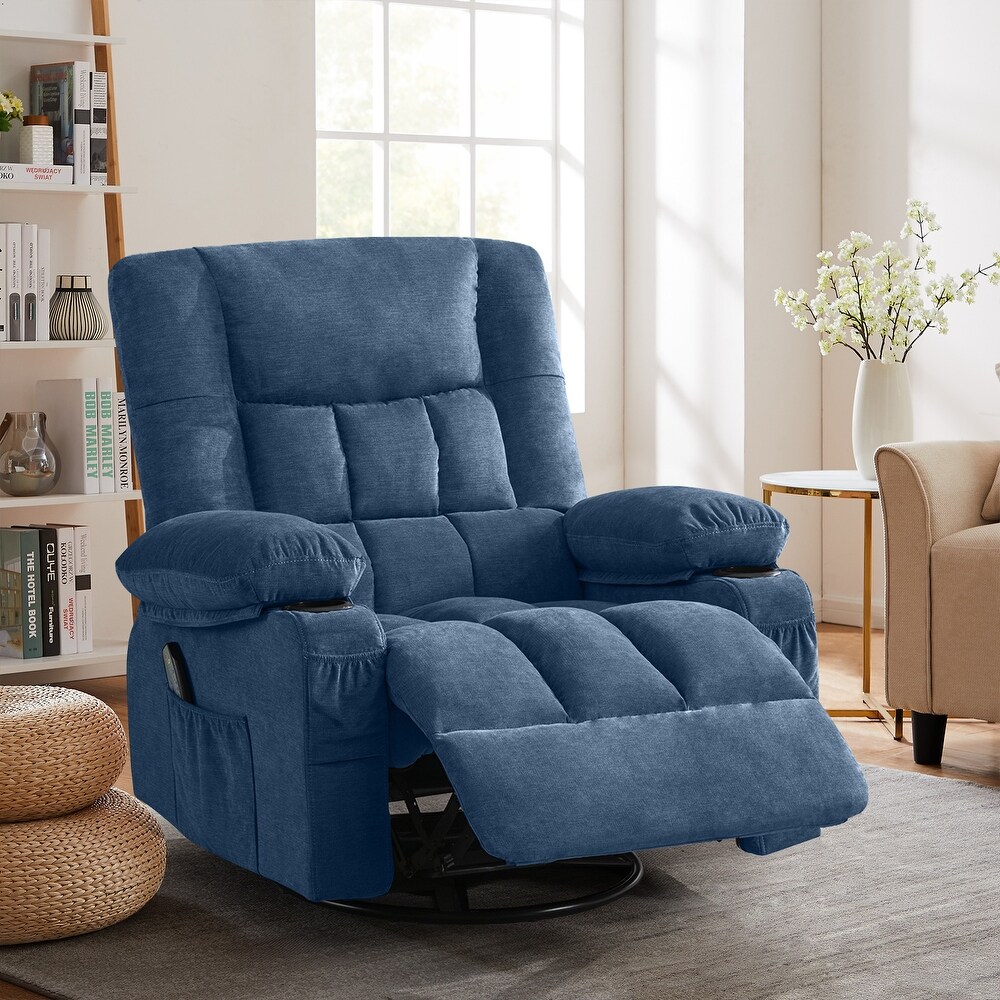 Blue recliners near me best sale