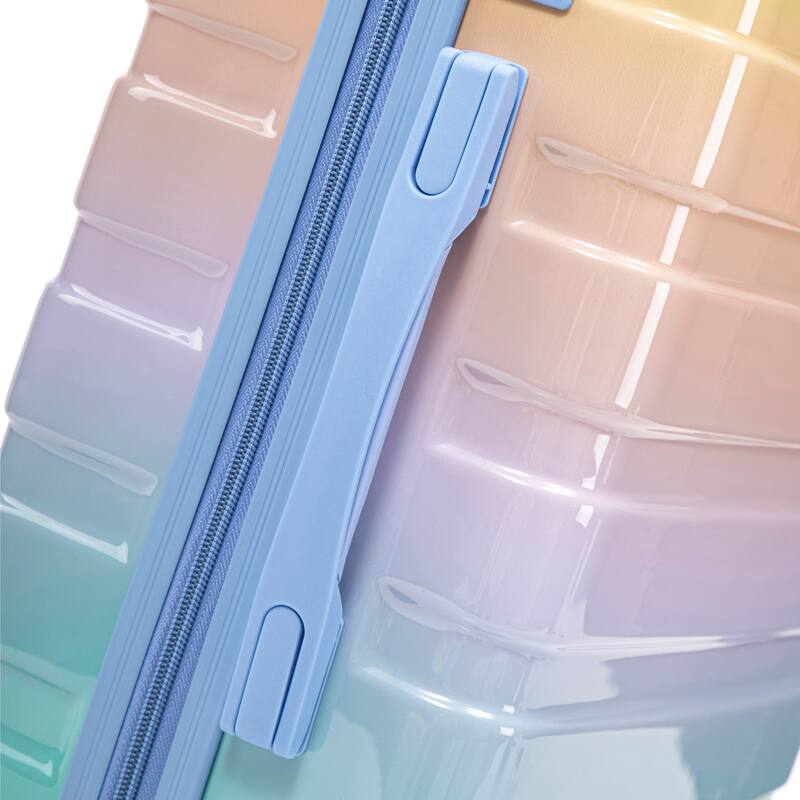 14In 20In 2 pcs in PC Spinner Wheel Luggage, Carry on Suitcase, With Gradient Color and Combination Lock