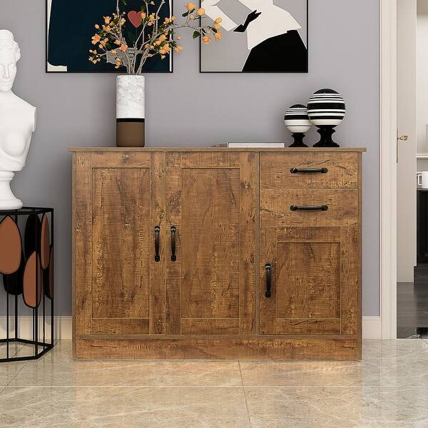 Modern Wood Buffet Sideboard Dining Room Console with 2 Doors