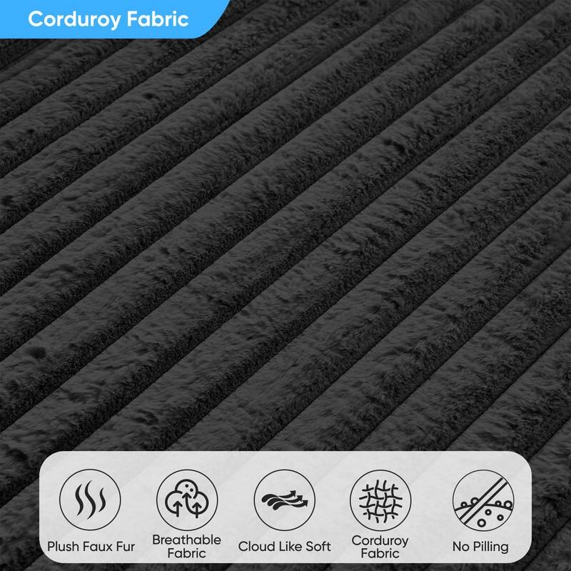 Mixoy Modern Corduroy Fabric Sofa Bed Chair,Single Sofa Chair With Cup Holders,Wide Armrests,Sleeper For Apartment