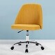 preview thumbnail 19 of 33, Home Office Chair Twill Fabric Ergonomic Desk Chair Computer Task Chair Vanity Chair Yellow