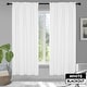 preview thumbnail 11 of 9, White Curtains Rod Pocket Blackout Drapes 2 Panel