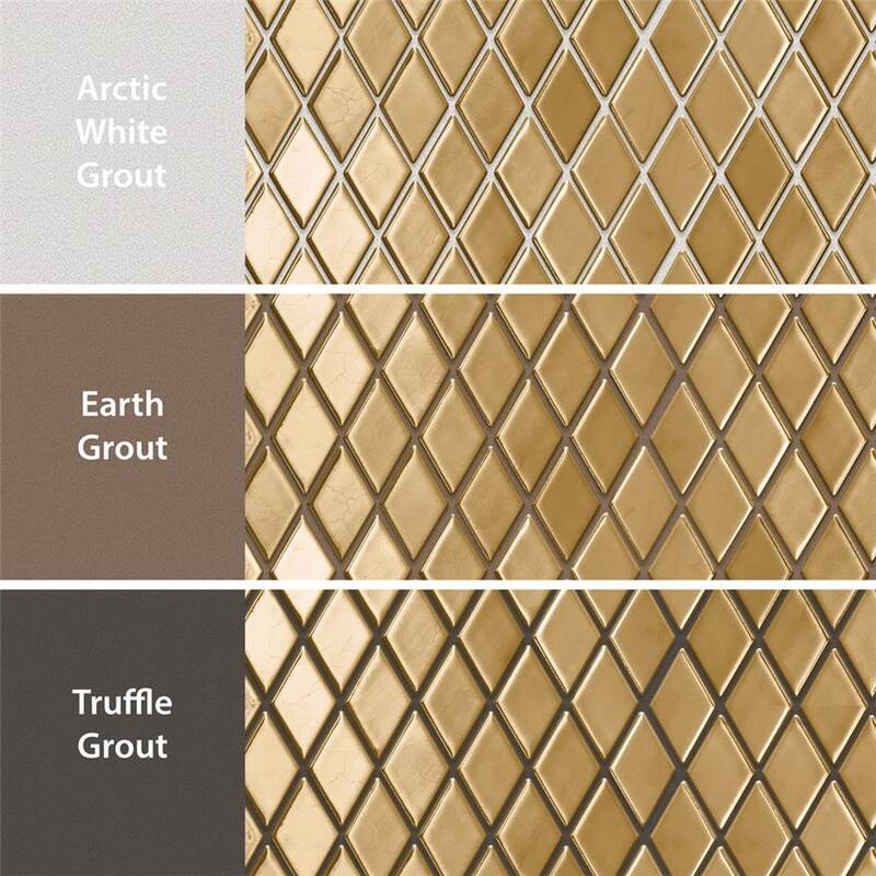 Merola Tile Hudson Kite Gold 10-1/8" x 11-3/4" Porcelain Mosaic Floor and Wall Tile