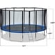 preview thumbnail 2 of 6, Exacme 400LB Weight Limit 15FT Big Trampoline Outdoor with Enclosure Ladder for Kids
