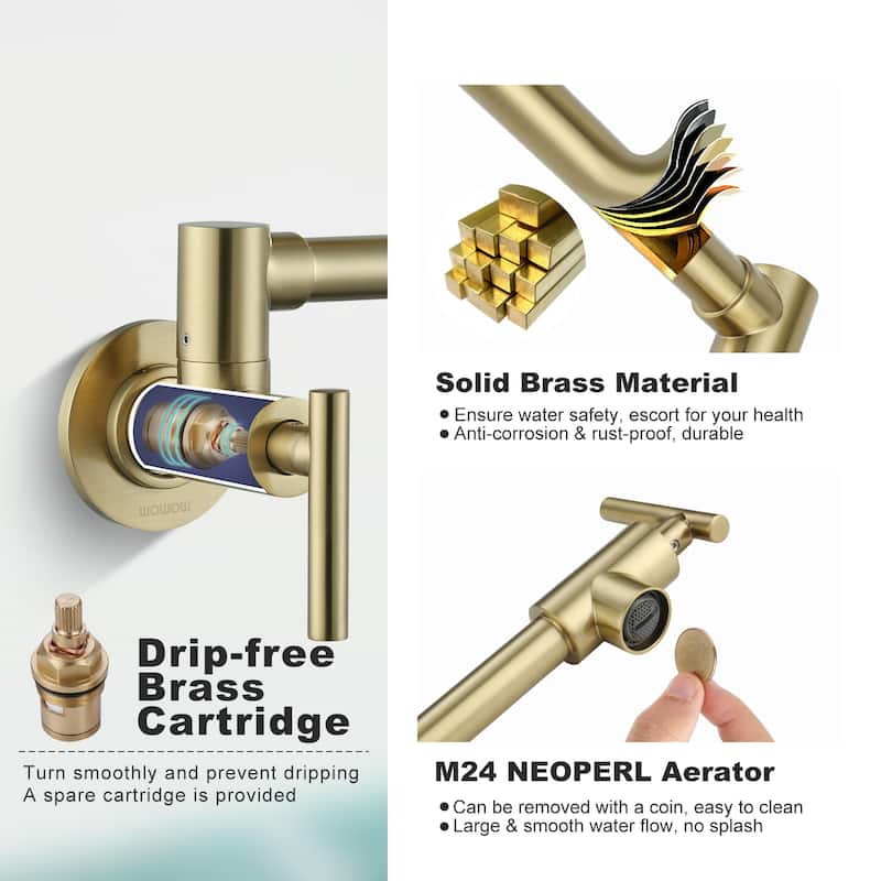 WOWOW Folding Wall Mount Faucets Stretchable