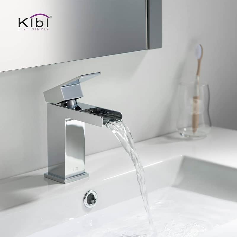 Waterfall Solid Brass Single Handle Sink Faucet