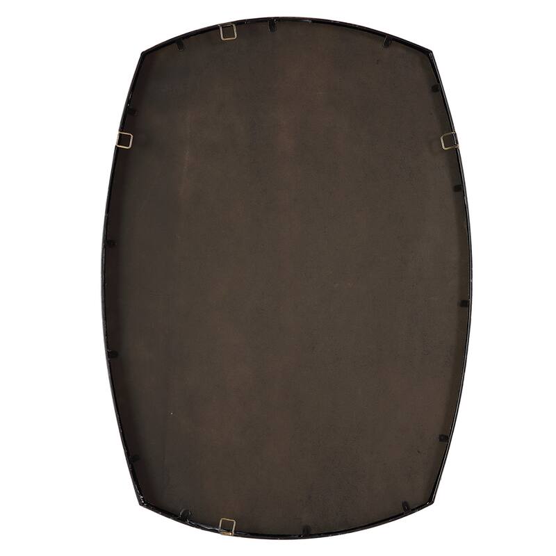 Beveled Iron Framed Wall Mirror - 38.25" - Gold