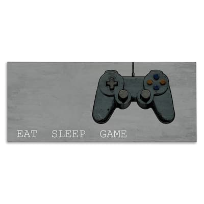 Stupell Eat Sleep Game Hobby Canvas Wall Art Design By Kim Allen