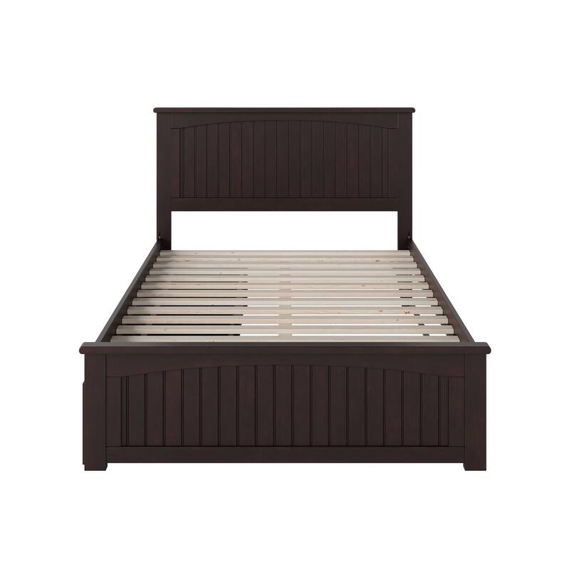 Nantucket Full Platform Bed with 2 Drawers in Espresso