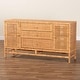 preview thumbnail 11 of 22, Vivan Natural Rattan Storage Cabinet - 3-Drawer Handwoven Wicker Accent Cabinet with Interior Shelving and Elevated Base