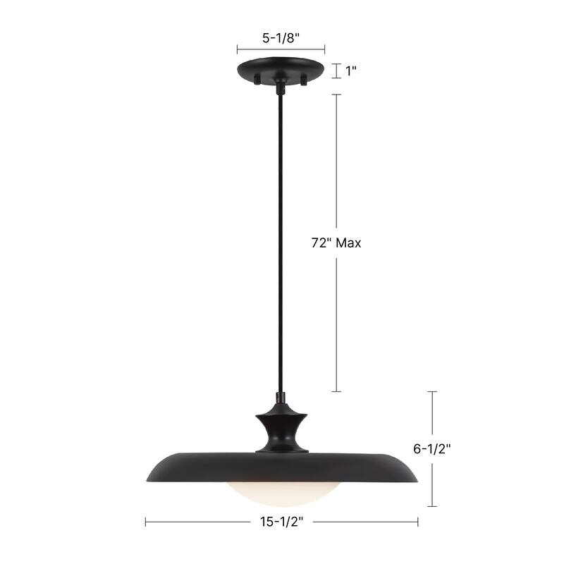 Alora Lighting PD557015 Minori 16" Wide Pendant with Metal and Opal