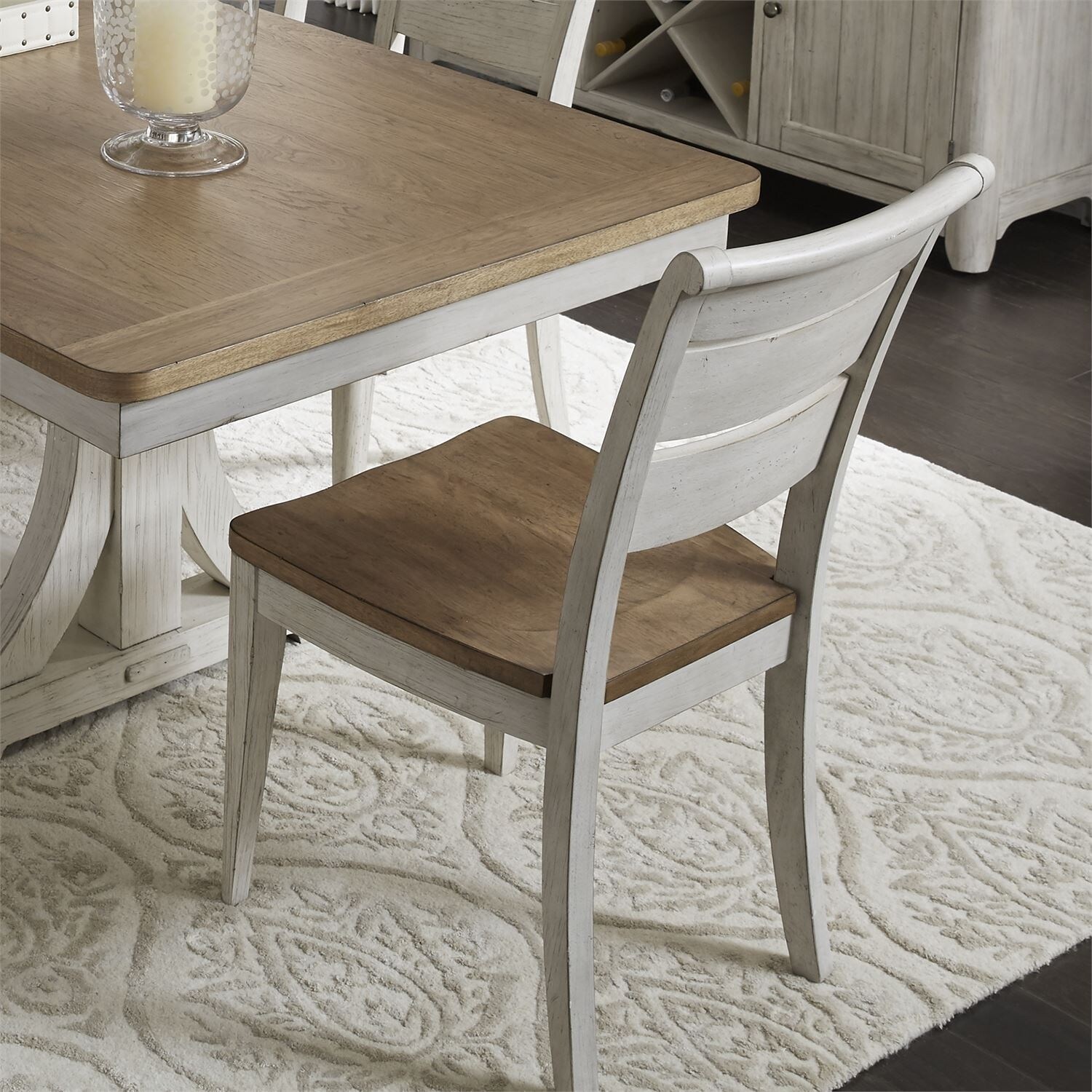 Shop Farmhouse Reimagined Antique White Ladder Back Side Chair Set Of 2 Overstock 25771605