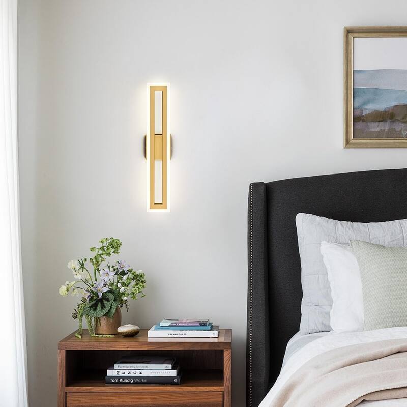 24 Inch Wall Light Gold mounted light Plastic, Metal bathroom light