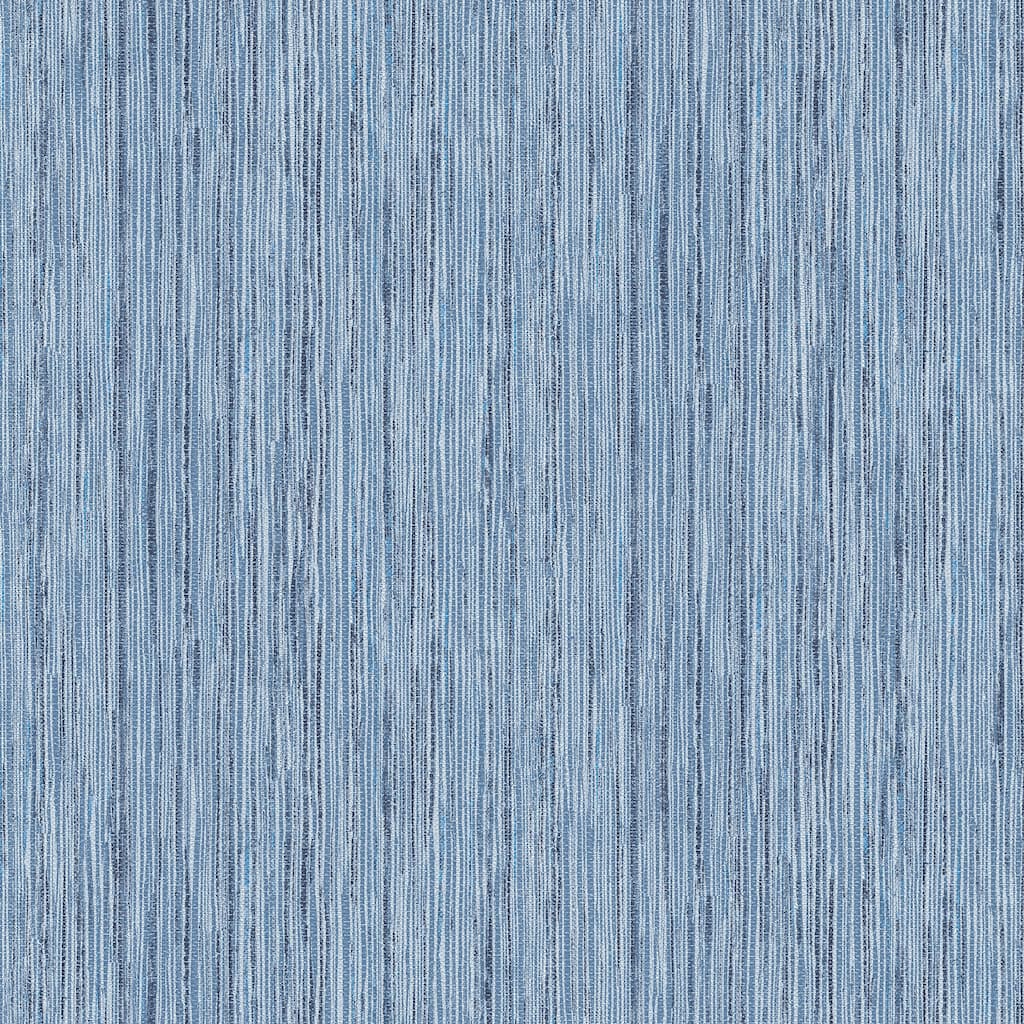 A-Street Prints Justina Indigo Faux Grasscloth Wallpaper