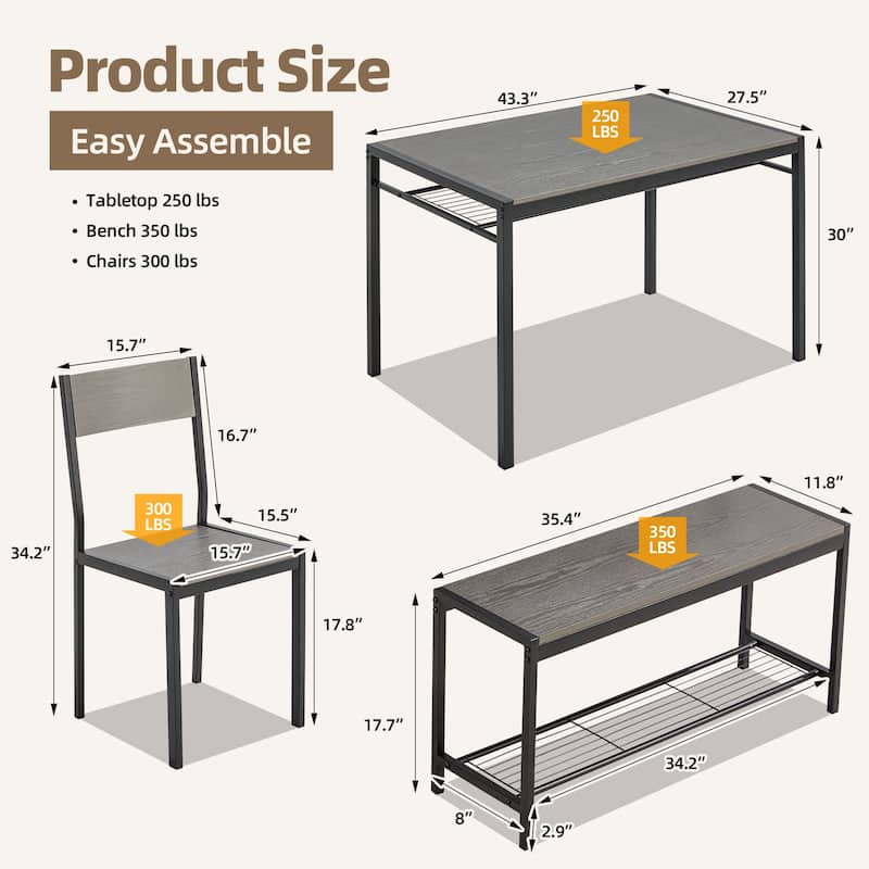Space-Saving Dining Table Set,Ideal for Small Spaces - Featuring a Stylish Faux Marble or Wood Grain Table with Modern Chairs