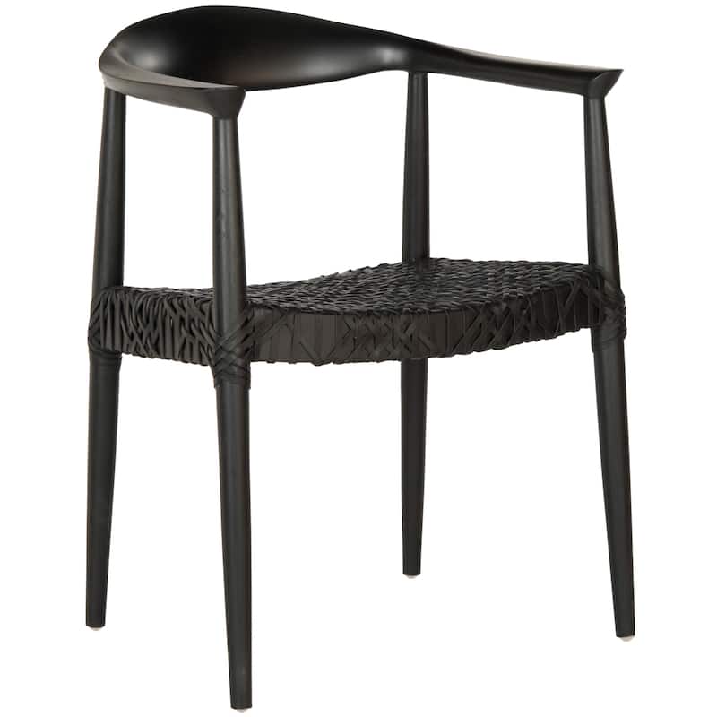 SAFAVIEH Trix Bandelier Black Dining Arm Chair - 24.8" x 18.9" x 30.7" - 25"W x 19"D x 31"H