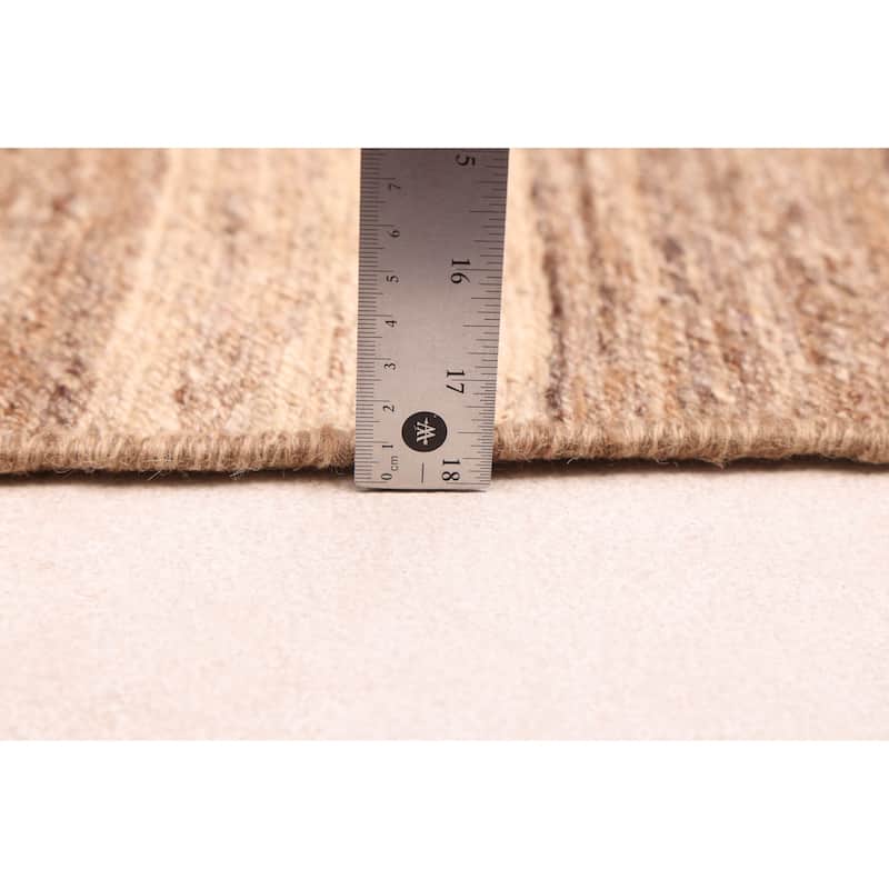 ECARPETGALLERY Flat-Weave Lahor Finest Beige, Brown Wool Tapestry Kilim - 8'2 x 10'5