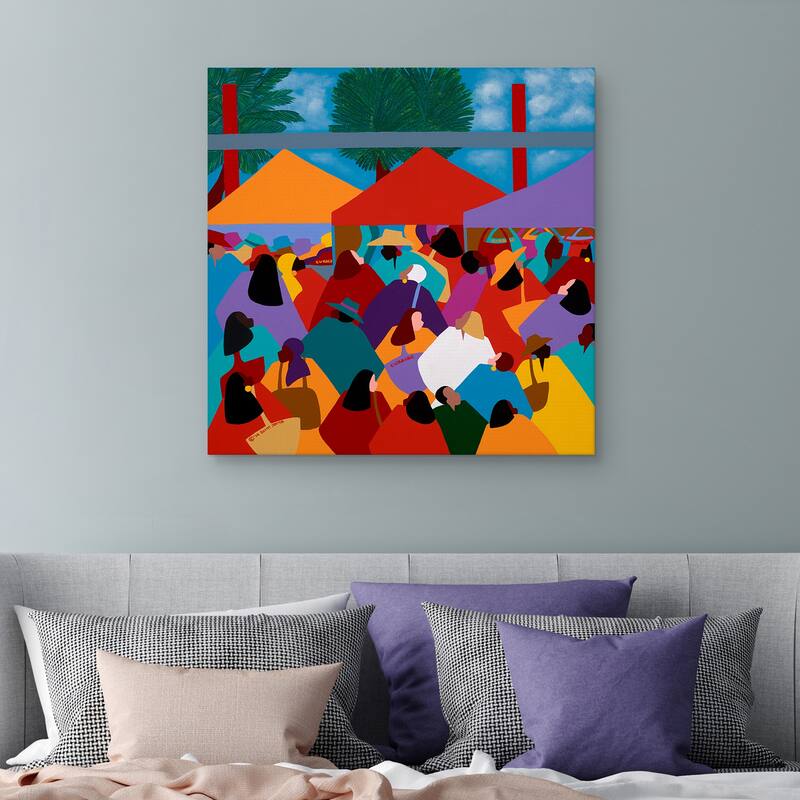 Curacao Market by Synthia SAINT JAMES Canvas Art Print