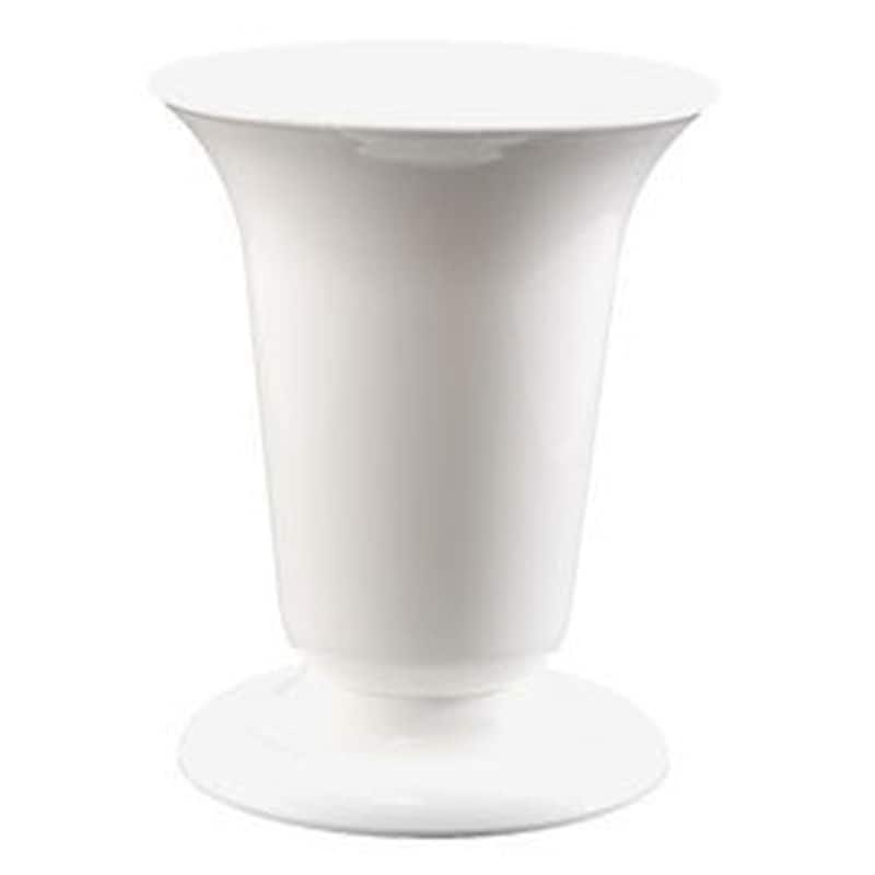 White Plastic Trumpet Urn Vase - White