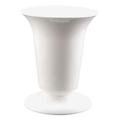 White Plastic Trumpet Urn Vase
