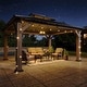 preview thumbnail 8 of 62, Aoxun Outdoor Cedar Wood Gazebo with Double Hardtop Roof