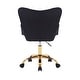 preview thumbnail 5 of 18, Porthos Home Tyra Swivel Office Chair, Teddy Fabric, Gold Chrome Legs