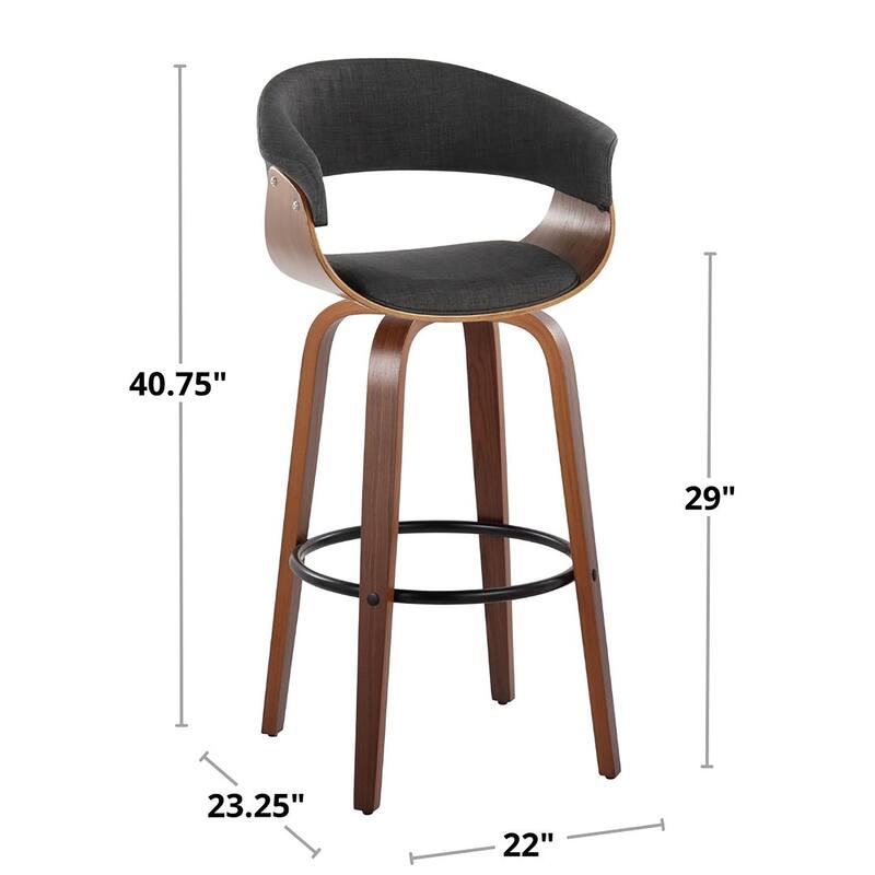 Carson Carrington Sauda 30" Fixed-Height Bar Stool with Bent Wood Legs (Set of 2)