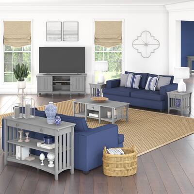 Salinas TV Stand with Living Room Table Set by Bush Furniture