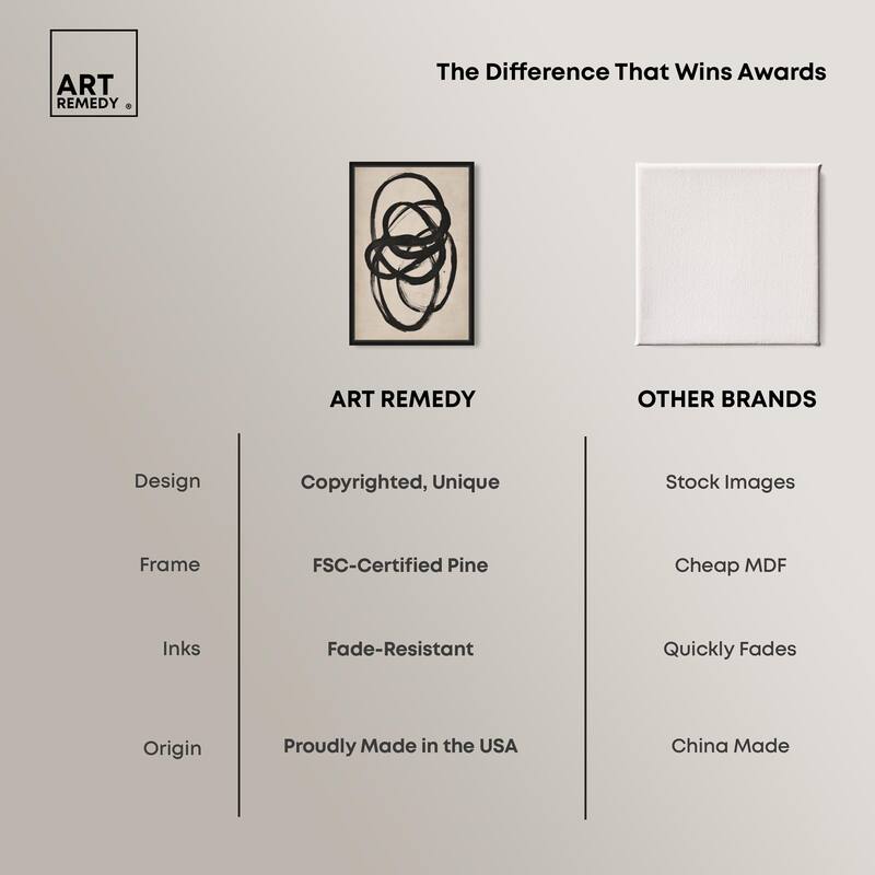 Beige Black I Canvas by Art Remedy