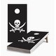 preview thumbnail 1 of 3, Black Skull and Sword Corn Hole Board Set with Hole Lights 16 Years and Up