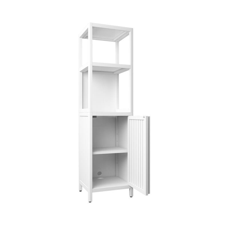 Large capacity multifunctional bamboo storage cabinet