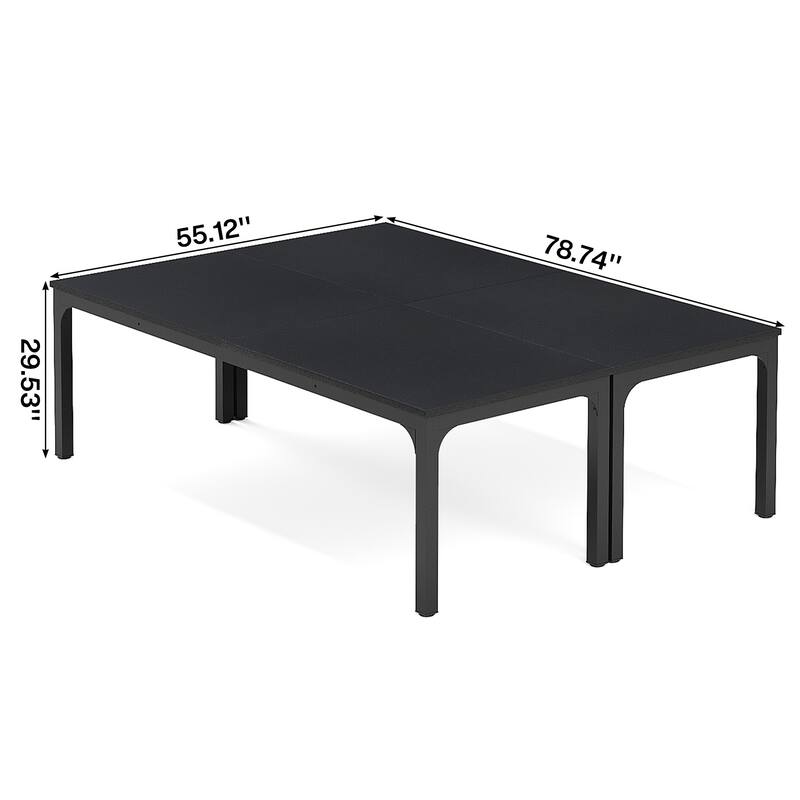 78.74" Large Rectangle Conference Table, Office Meeting/Seminar/Business Table Desk for Office Boardroom & Meeting Room