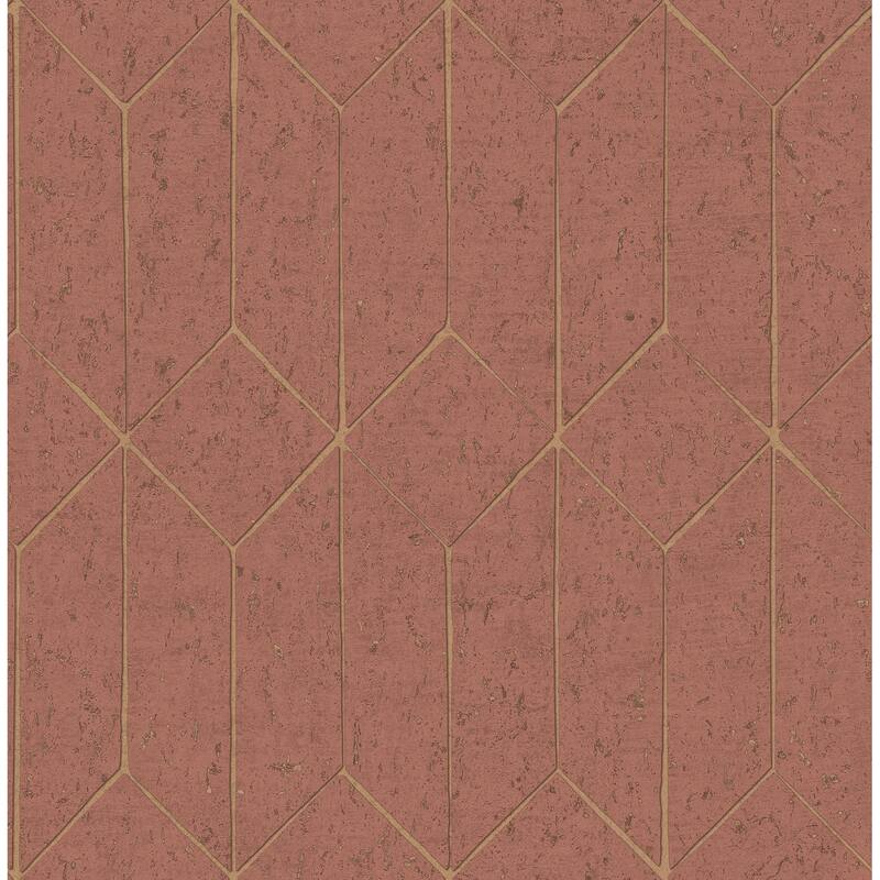 Advantage Hayden Raspberry Concrete Trellis Wallpaper