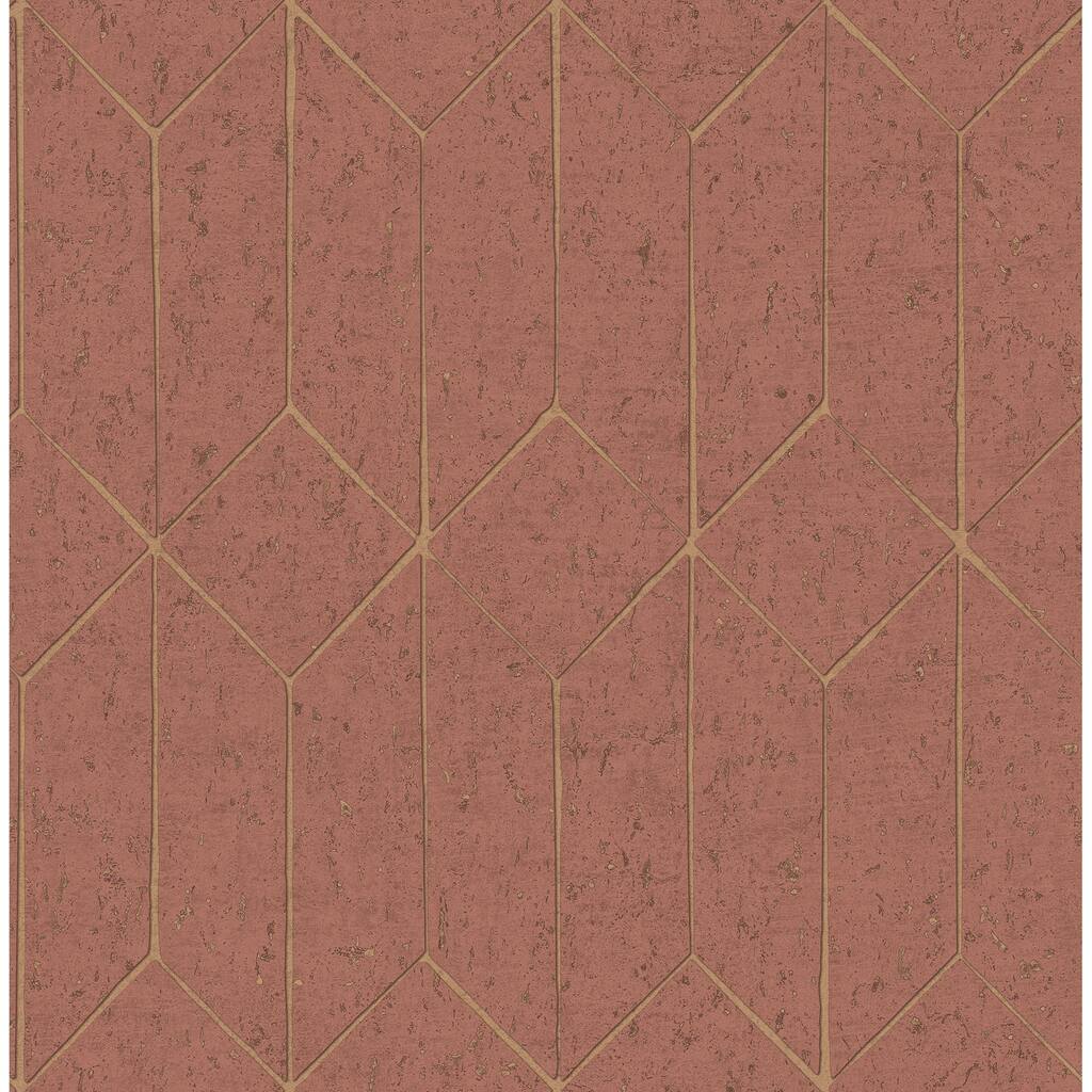 Advantage Hayden Raspberry Concrete Trellis Wallpaper