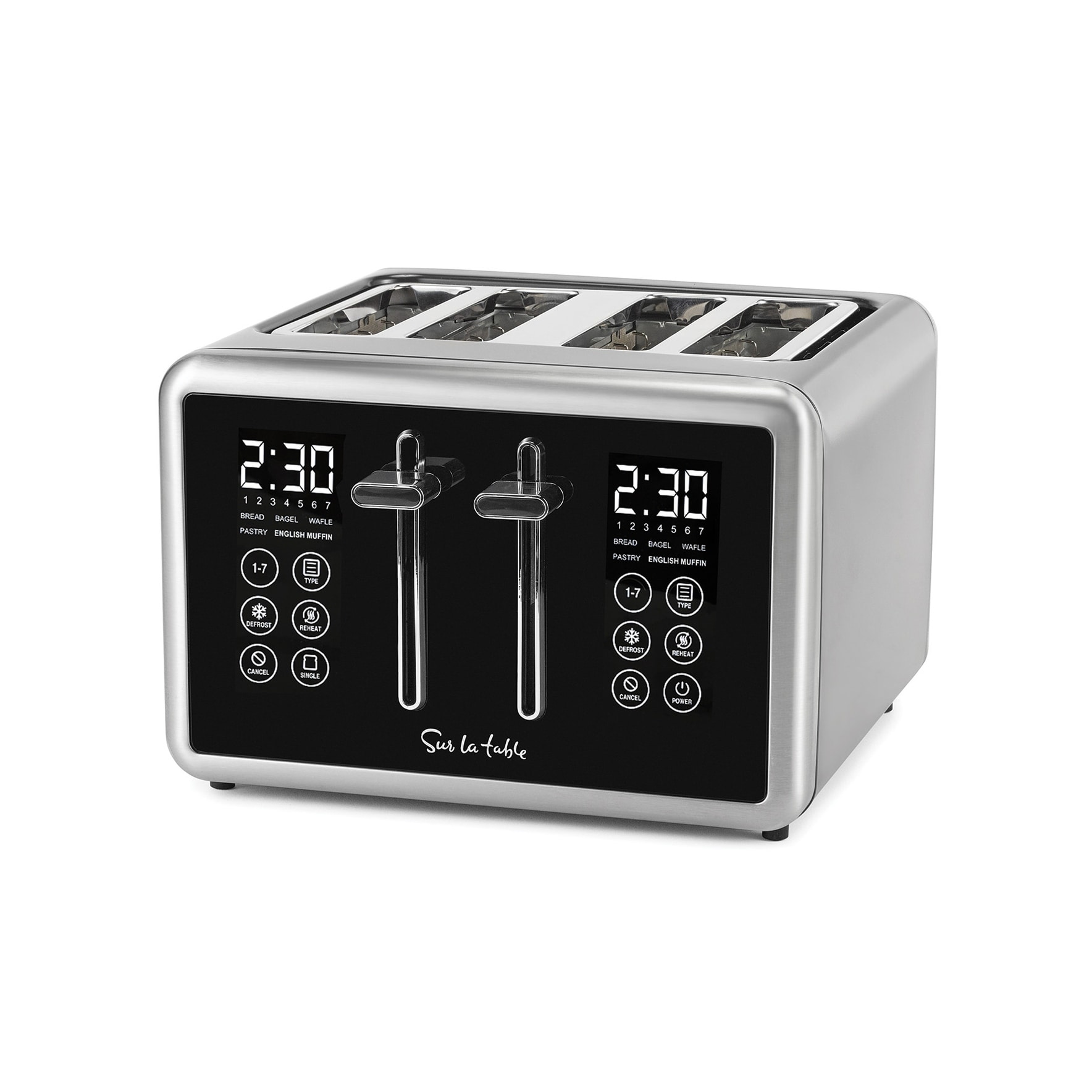 Oster 4-Slice Touchscreen Toaster with Digital Countdown Timer, Stainless Steel