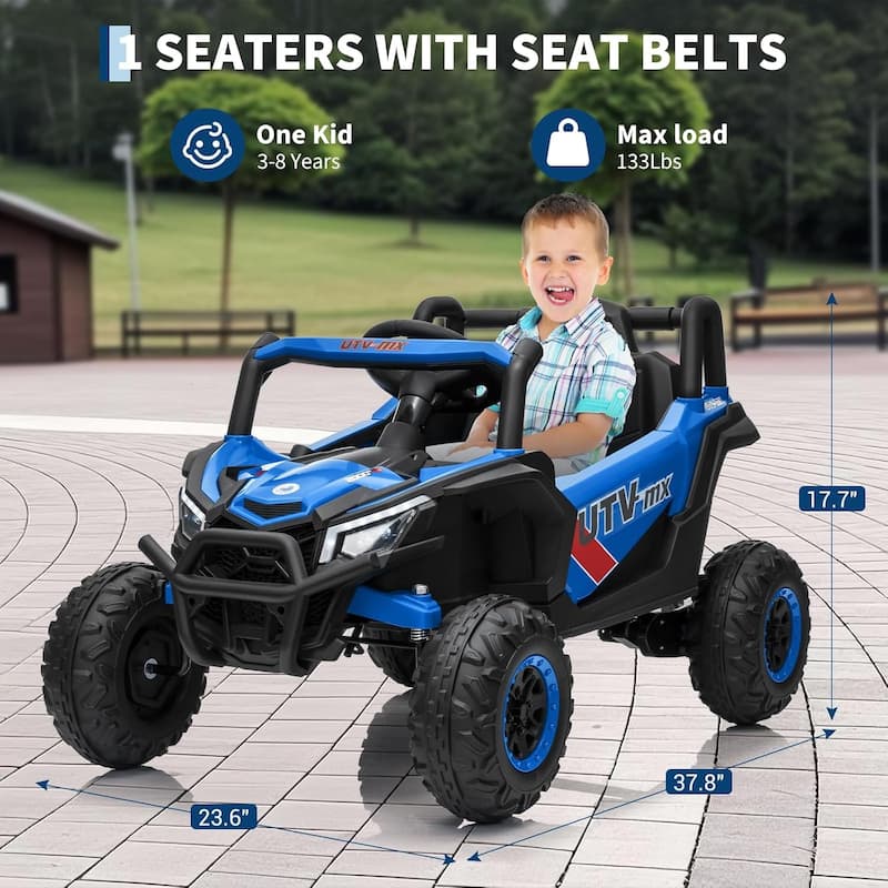 12V Kids Ride On Car,UTV Truck with Remote Control,Electric Vehicle with 4 Spring Suspension