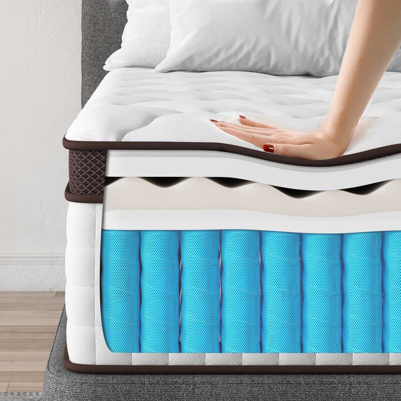 Queen Size Mattress, Kescas 12 Inch Memory Foam Hybrid Mattress