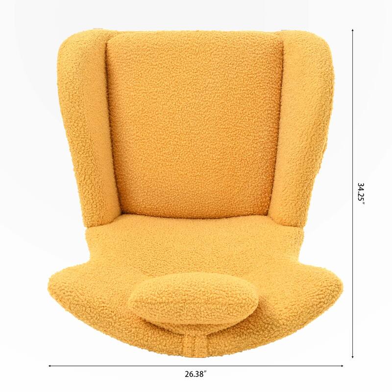 Teddy Rocker Glider Chair with High Backrest and Adjustable Headrest