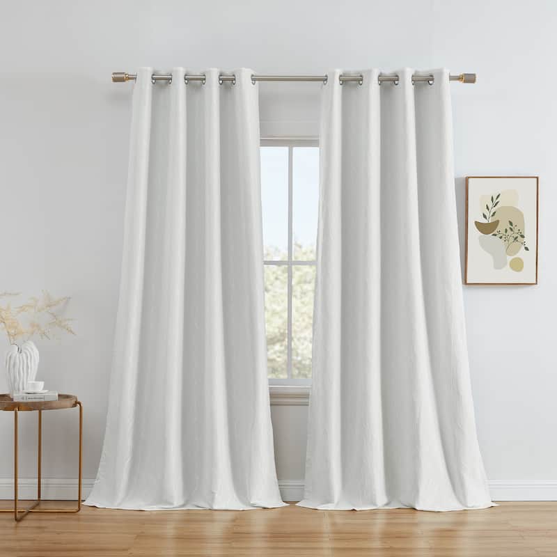 HLC.me Camden 100% Blackout Thermal Energy Efficient Window Curtain Grommet Panels Living Room Bedroom, Set of 2