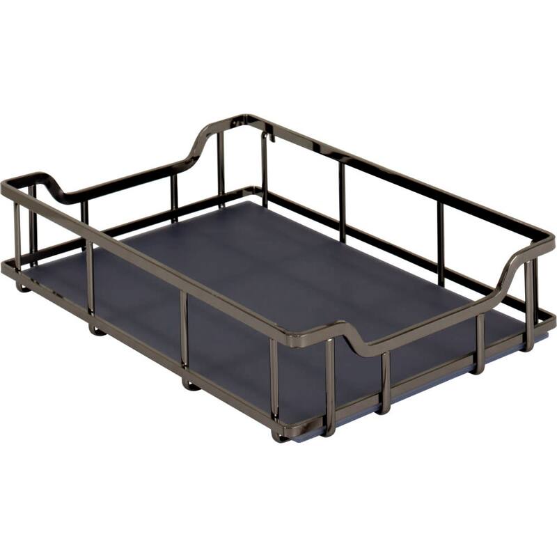 Hardware Resources 15 Inch Baskets for Storage with Style Blind Corner - Black Nickel