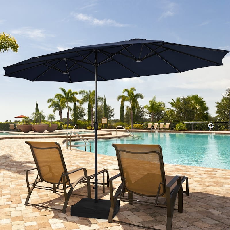 Costway 15FT Double-Sided Twin Patio Umbrella Outdoor Market with - See Details