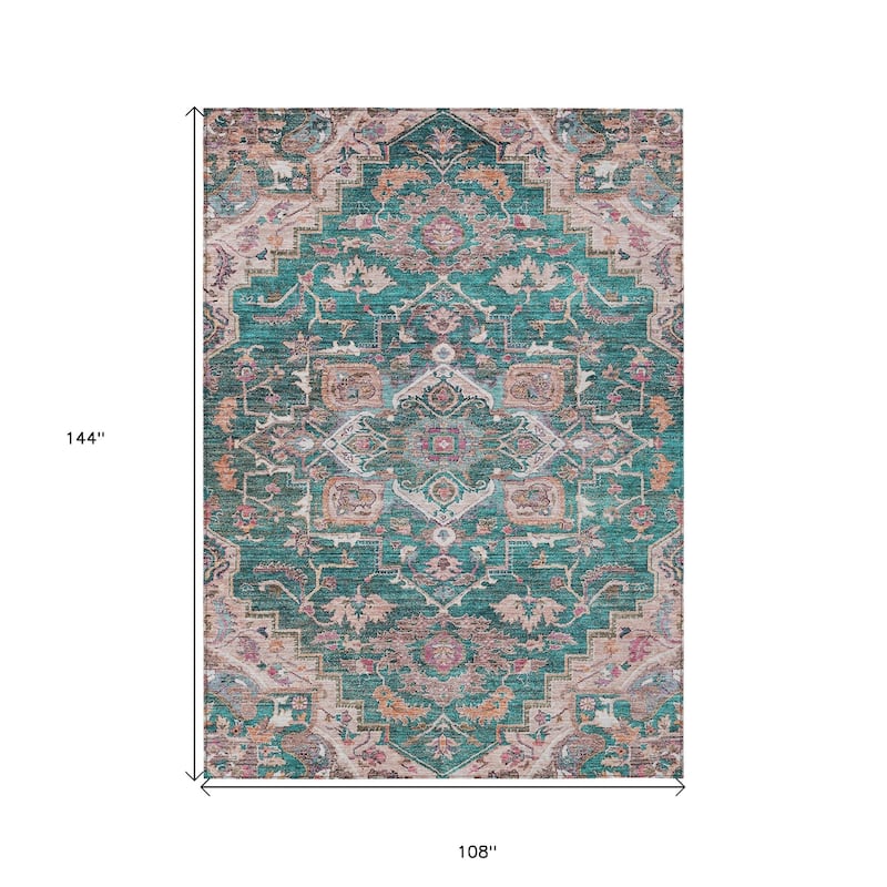 HomeRoots Oriental Traditional Rectangle Outdoor Rug