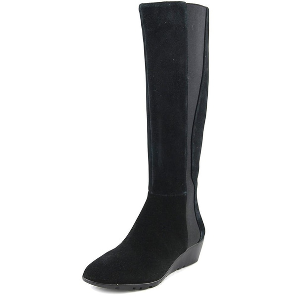 Bandolino Aamori Women Round Toe Suede Black Knee High Boot