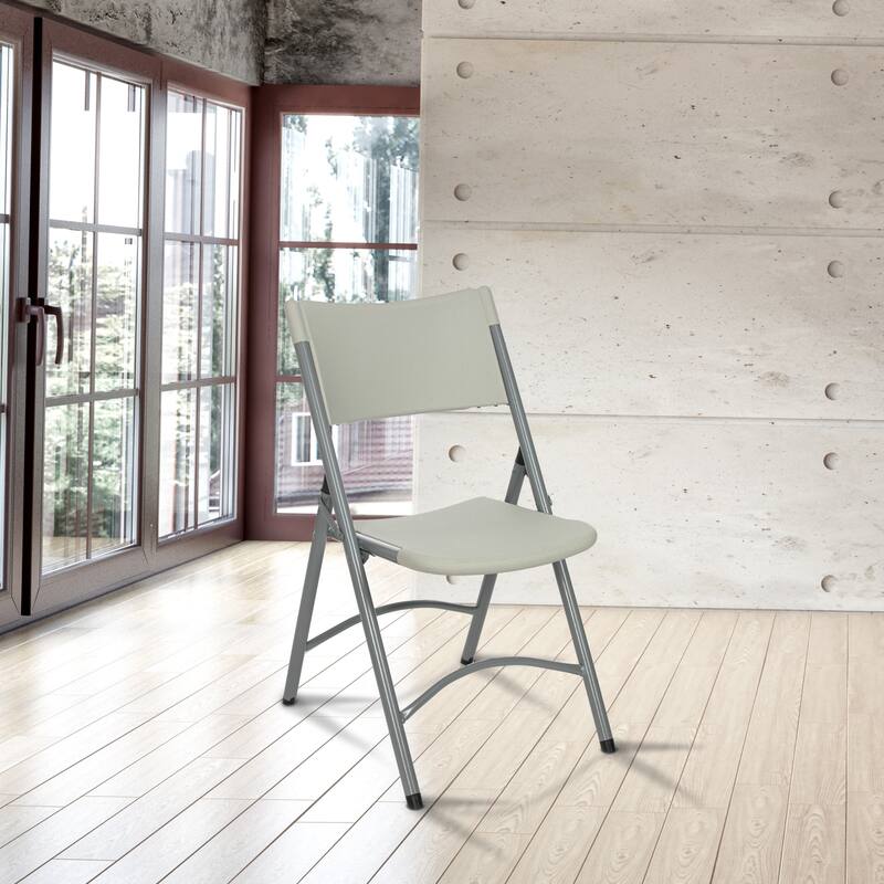 Hampden Furnishings Gwyneth Collection Resin Folding Chair, Pack of 4