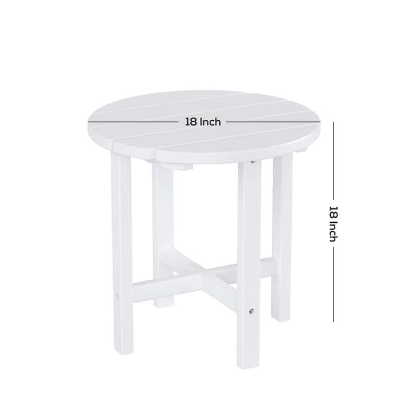 Altura Outdoor Eco-Friendly All Weather Adirondack Chair with Side Table (2-Piece Set)