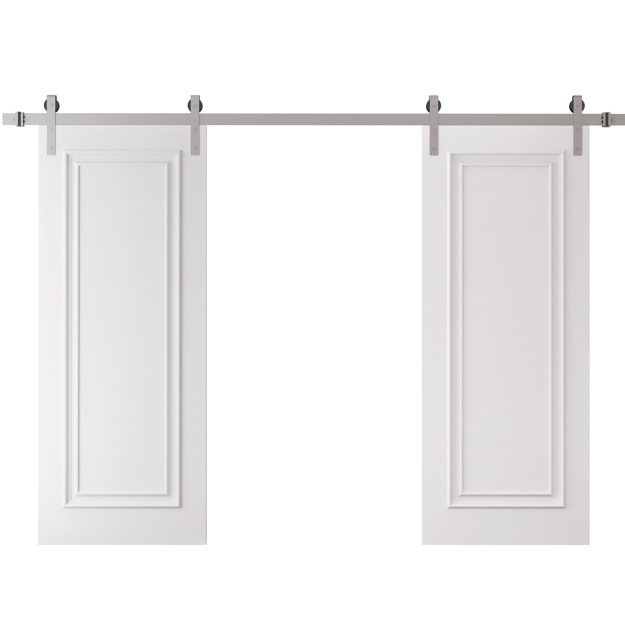 SartoDoors | Closet Door Double Barn Door | Solid Wood | 36x80, White Bedroom Door Bathroom Door Pantry Door Laundry Room Door