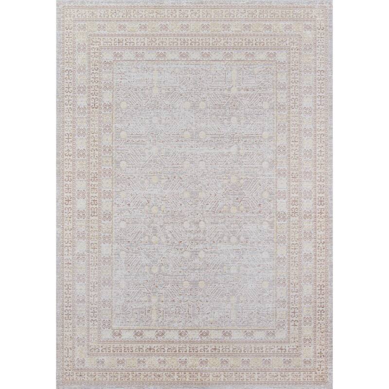 ECARPETGALLERY Machine Woven Valeria Grey Area Rug - Grey - 4'0 x 6'0 - Rectangle