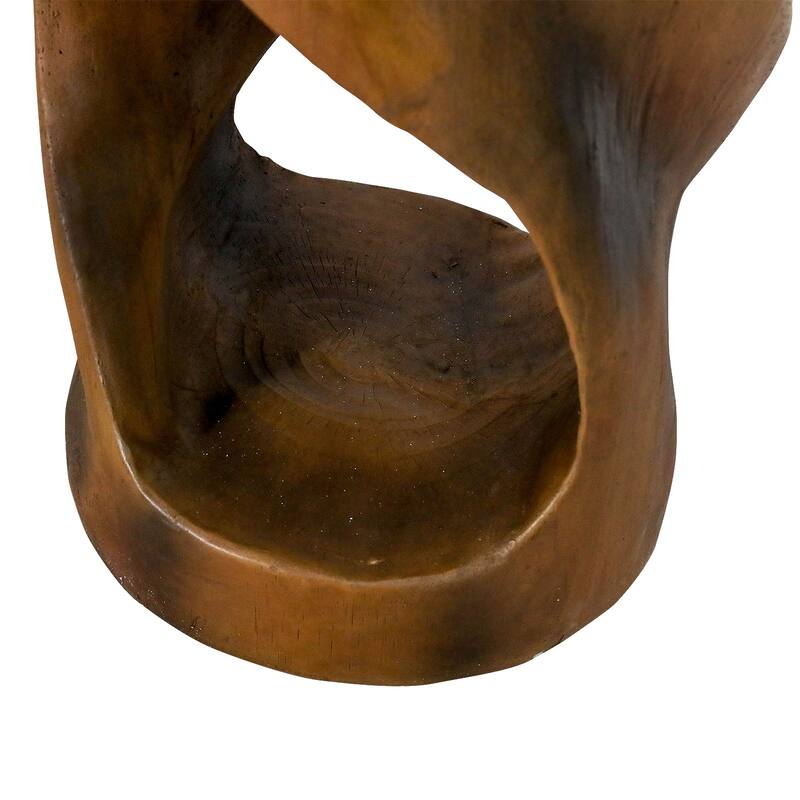 Twist Shape Concrete Side Table,Unique Modern End Table for Home Decor