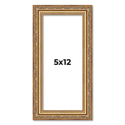 5x12 Frame Red Solid Wood Picture Frame Width 1.75 Inches | Interior Frame Depth 1 13/16 Inches