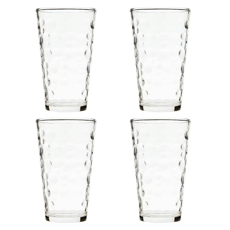Gibson Home 4 Piece 13.5 Oz Bubble Glass Tumbler Set Bed Bath